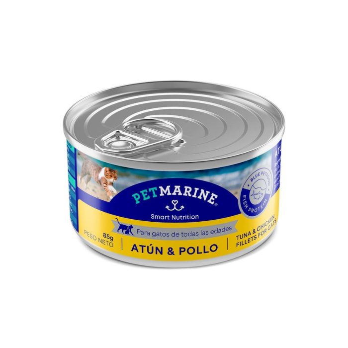 Lata Gato PetMarin Atún y Pollo 85 gramos x 6 unidades
