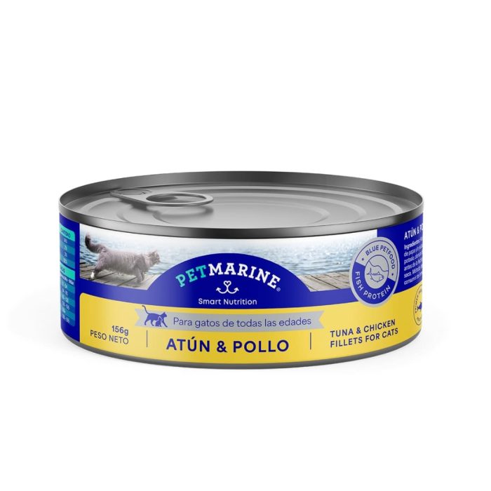 Lata Gato PetMarin Atún Pollo 156 gramos x 6 unidades