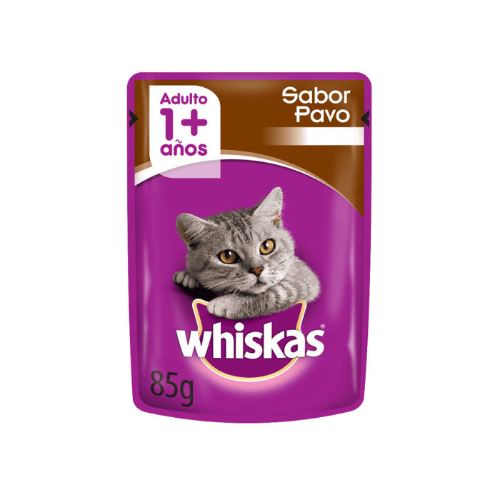 Sachet Whiskas sabor pavo 85gr x 12 unidades