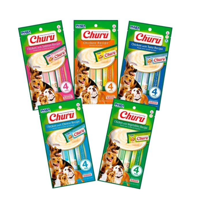 churu perro Churu snack para perro seis paquetes de 4 unidades cada uno total: 24 unidades