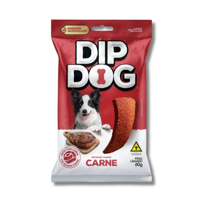 dip dog snack sabor carne x 6 unidades
