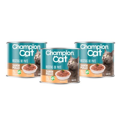 Lata champion cat sabor pollo 315 gr x 10 Unidades