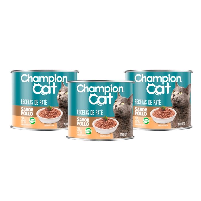 Lata champion cat sabor pollo 315 gr x 10 Unidades