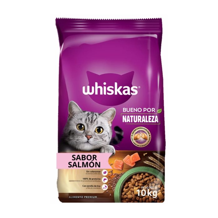 Whiskas gato sabor salmón 10 kilos