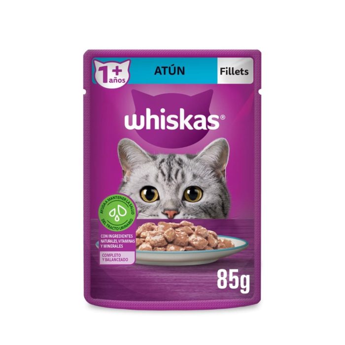 SACHET Whiskas para gatos sabor Atún 85gr x 20 unidades