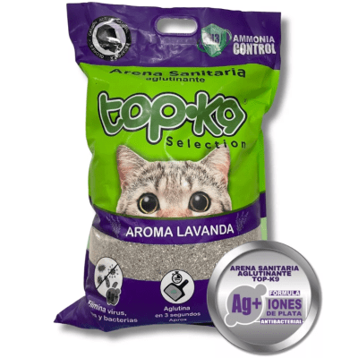 ARENA AGLUTINANTE TOP K9 Iones de plata 25Kg aroma lavanda