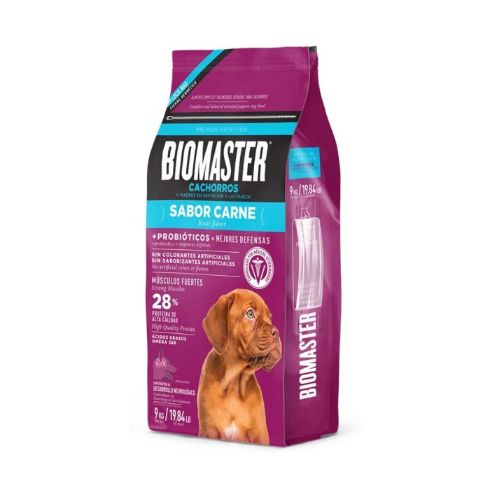 biomaster cachorro sabor carne Biomaster Cachorro y madres en gestación y lactancia 9 kilos