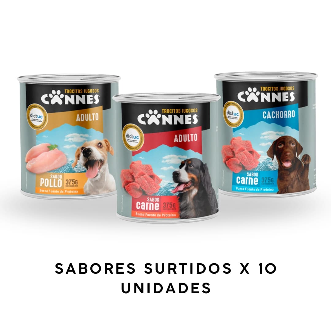 lata cannes sabores surtidos Lata cannes 375 gr x 10 unidades sabores surtidos