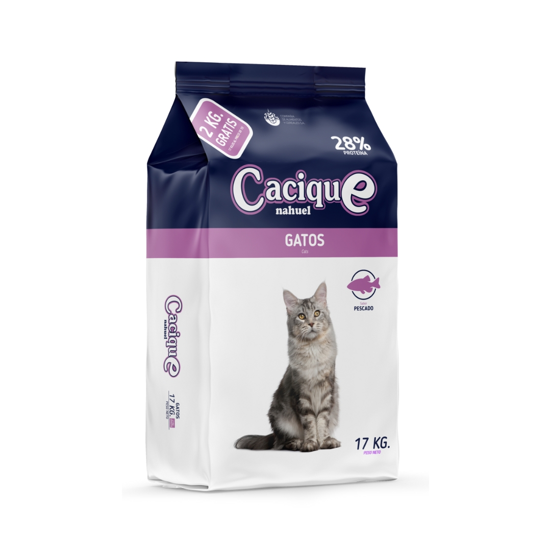 Cacique gato adulto 15 kilos + 2 kilos gratis