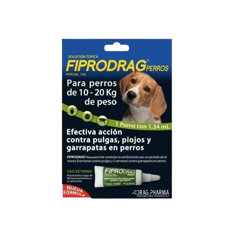 Fiprodrag pipeta perro hasta 10 a 20 kilos x 3 unidades