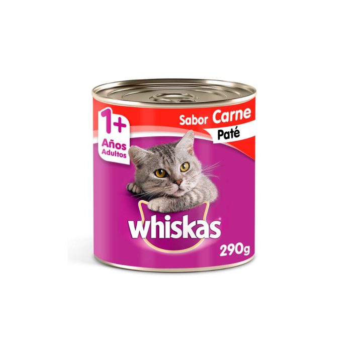 Lata whiskas carne 290 gr x 10 unidades