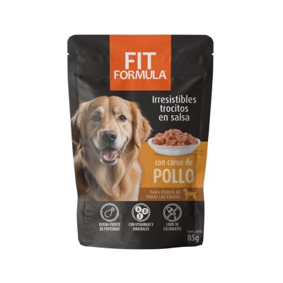 sachet fit aadulto sabor pollo caja por 20 unidades SACHET FIT FORMULA ADULTO POLLO 85 GRAMOS CAJA X 24 UNIDADES