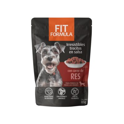 sachet fit adulto carne caja por 20 unidades SACHET FIT FORMULA ADULTO CARNE 85 GRAMOS CAJA X 24 UNIDADES
