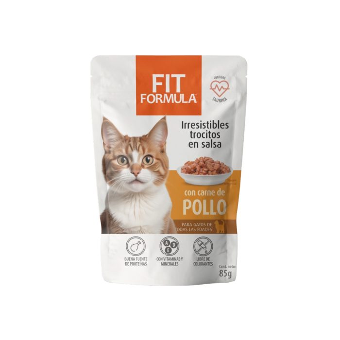 SACHET FIT FORMULA GATO POLLO 85 GRAMOS CAJA X 24 UNIDADES