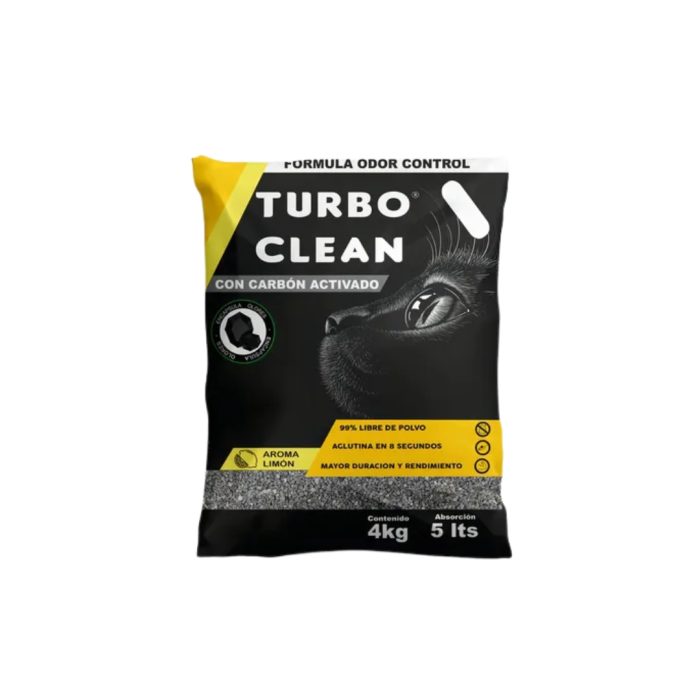Arena Turbo Clean aroma limón 4 kilos x 10 unidades: Total 40 kilos