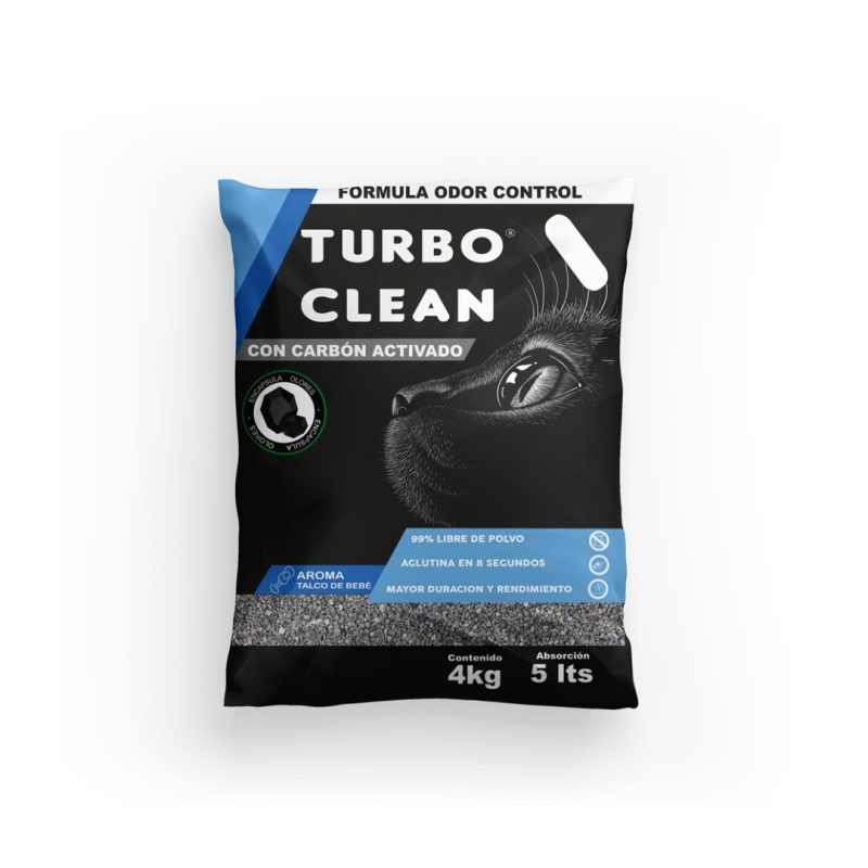 Arena Turbo Clean aroma talco de bebé 4 kilos x 10 unidades: Total 40 kilos