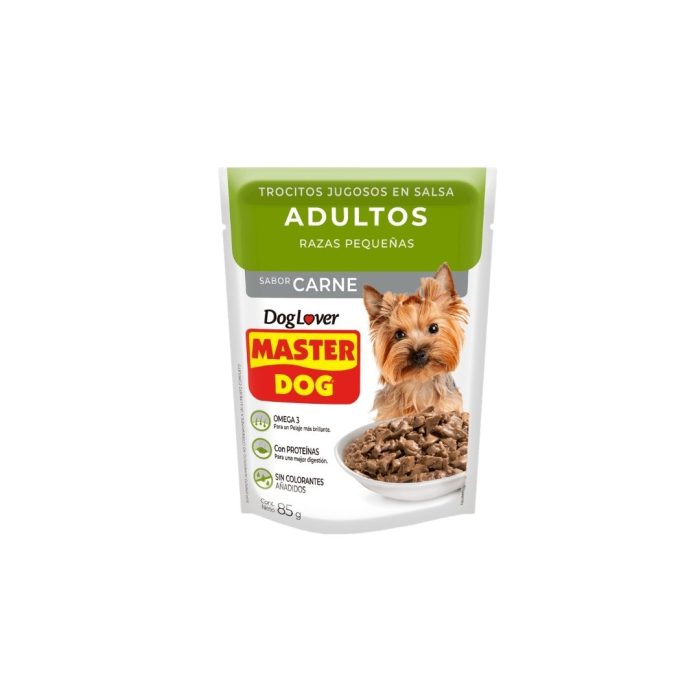 SACHETS MASTER DOG RAZA PEQUEÑA CARNE X20 UNIDADES