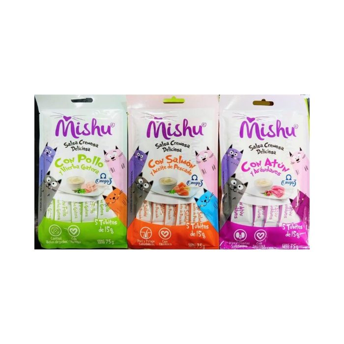 Mishu sabores surtidos  6 paquetes= 30 unidades