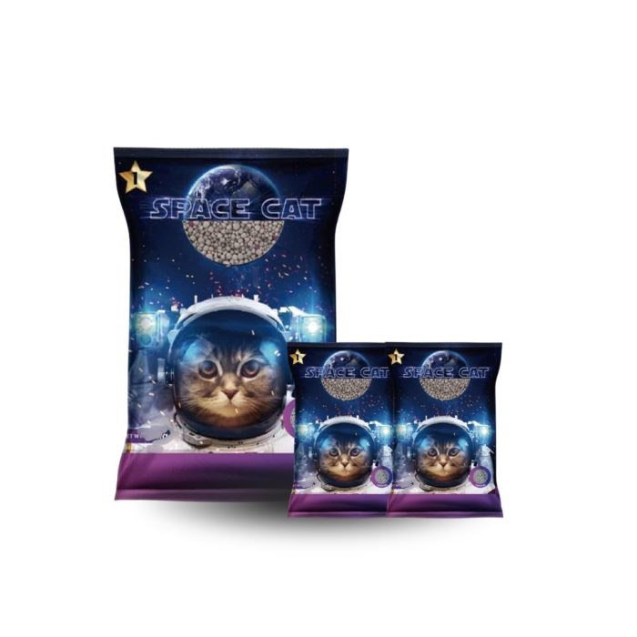 Space cat 20 kilos aroma lavanda  + 2 arenas space cat de 2 kilos cada una