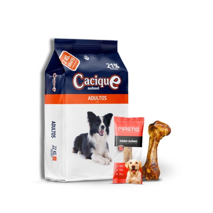 Formato nuevo ofertas (15) Cacique 22 kilos + 1 hueso mastig porcino