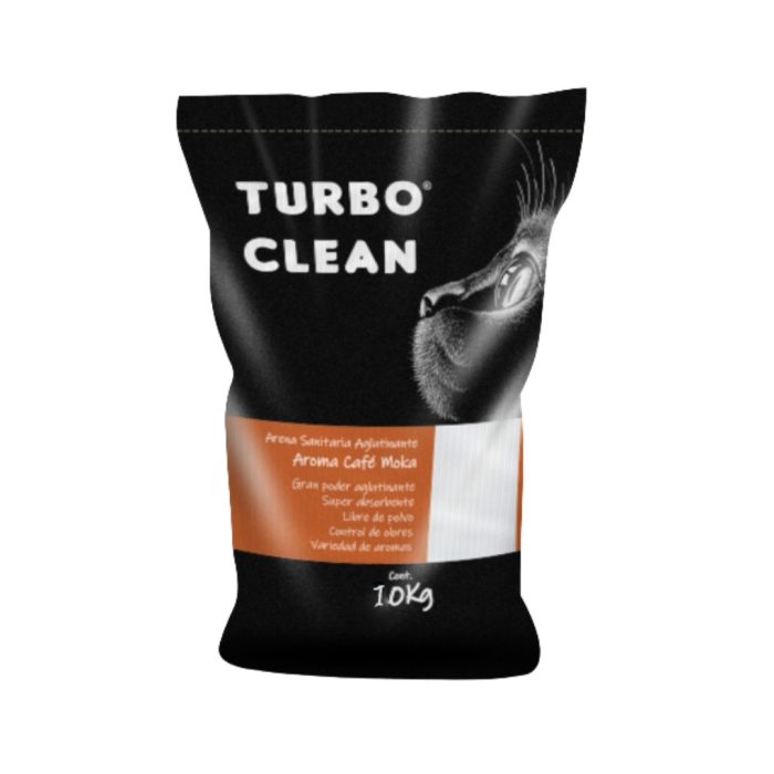 Arena aglutinante turbo clean  aroma café 10 kilos
