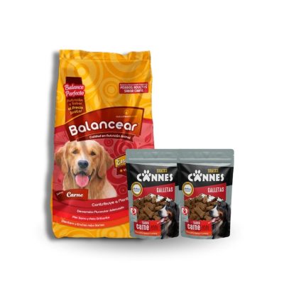 Formato nuevo ofertas (20) Balancear perro 15 kilos + 2 galletas cannes sabor carne