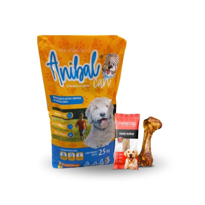 Anibal Food 25 kilos + 1 hueso mastig porcino