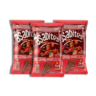 Asaditos lomitos de carne paquete x 6 unidades