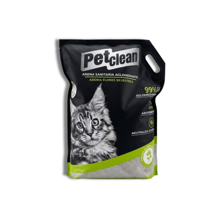 Arena pet clean 15 kilos aroma flores silvestres