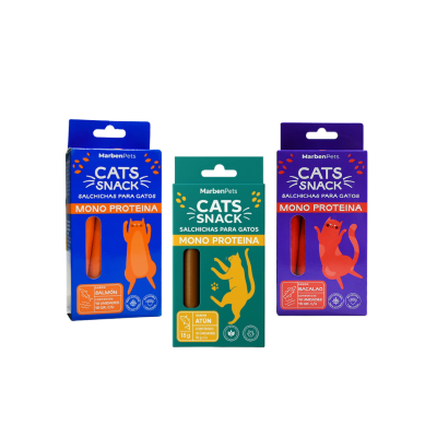 Cats Snack salchicha para gato sabores surtidos x 10 unidades