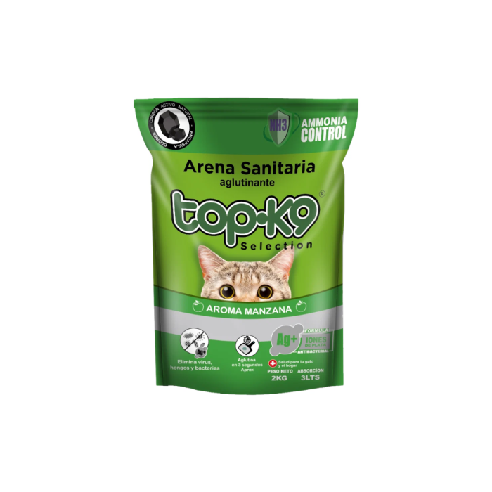 ARENA TOP K9 AGLUTINANTE AROMA MANZANA X 10 UNIDADES