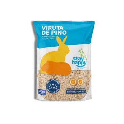Viruta de pino stay happy 600 gramos x 12 unidades