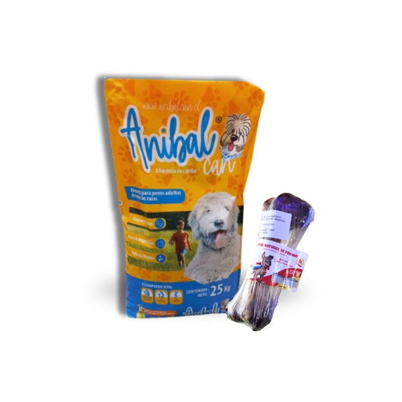 ANIBAL FOOD PERRO ADULTO 25Kg + 1 HUESO FERMÚR PORCINO