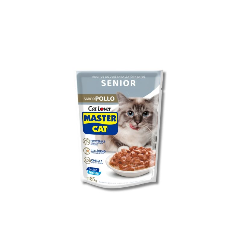 SACHET MASTER CAT SENIOR POLLO CAJA X 20 UNIDADES