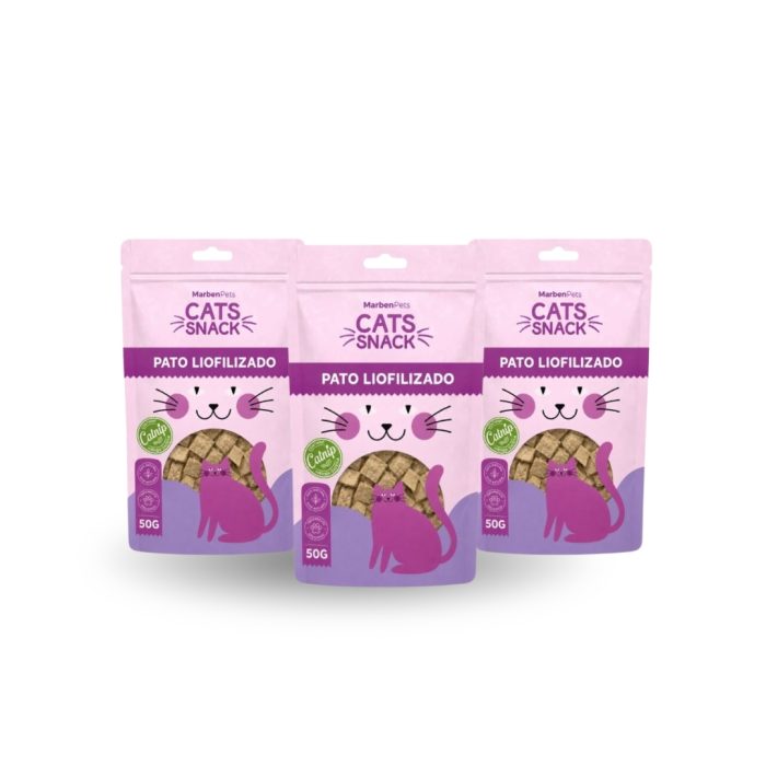 cat snack liofilizado pato Cats snack hierba gatera sabor pato - 6 unidades