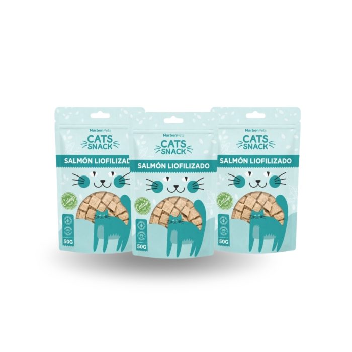 Cats snack hierba gatera sabor salmón - 6 unidades
