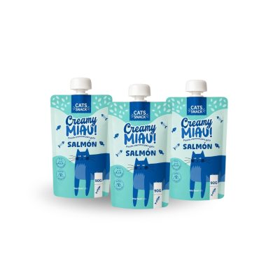Snack creamy miau sabor salmón - 12 unidades