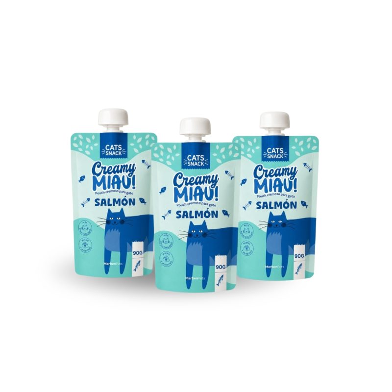 Snack creamy miau sabor salmón - 12 unidades